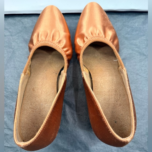 GUC Very Fine S9107 Tan Satin Smooth Dance Shoes - Picture 12 of 14